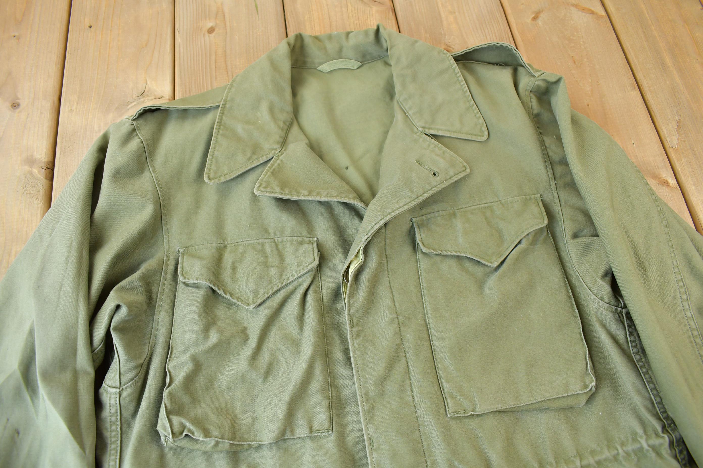 Vintage 1960s Military Field Coat Size 36R - Image 3