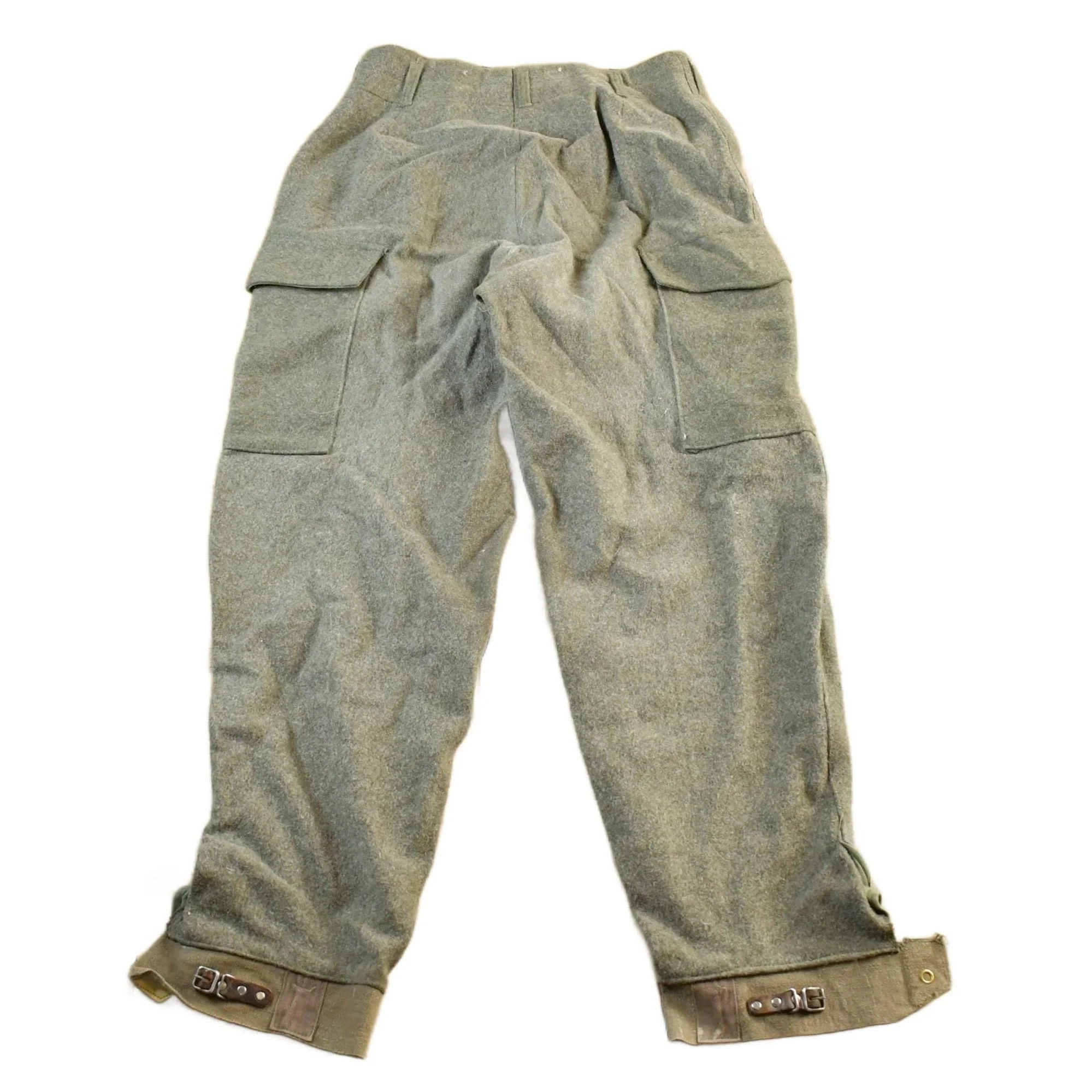 Vintage 1960s Military Wool Trousers Men's 30 x 29 - Image 2
