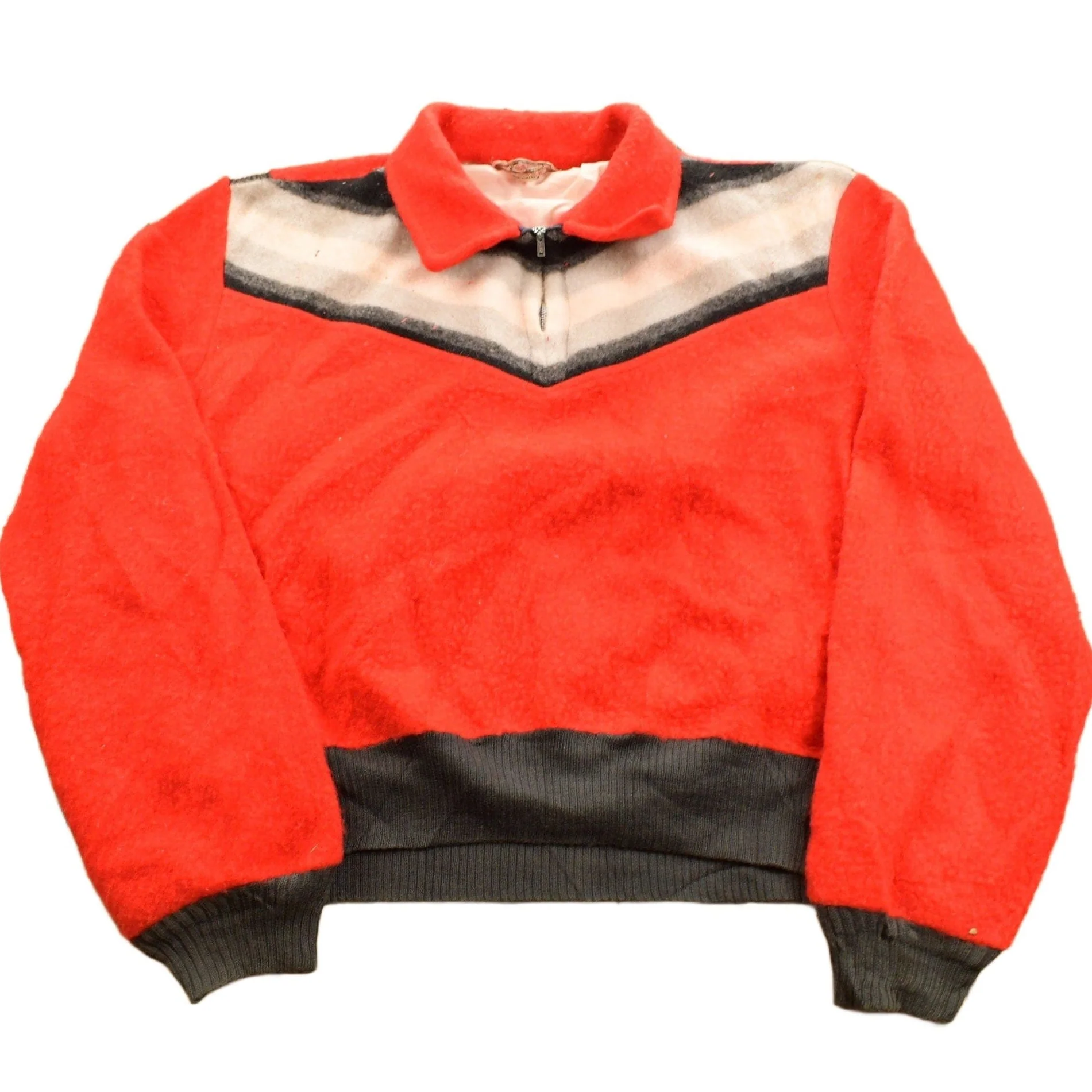 Vintage 1960s Montgomery Ward Quarter Zip Sweater