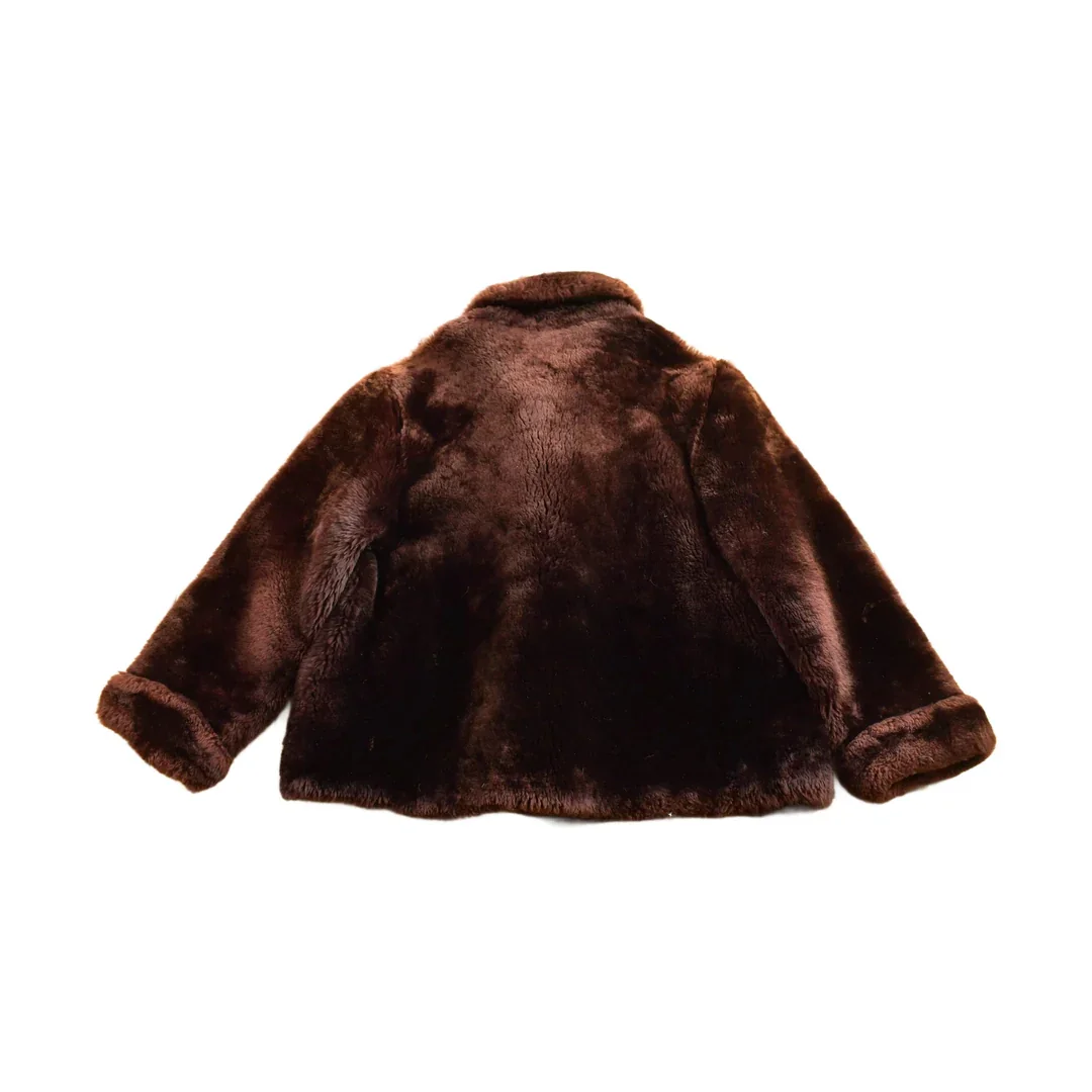 Vintage 1960s Mouton Fur Coat Adult S-M Men's Small - Image 2