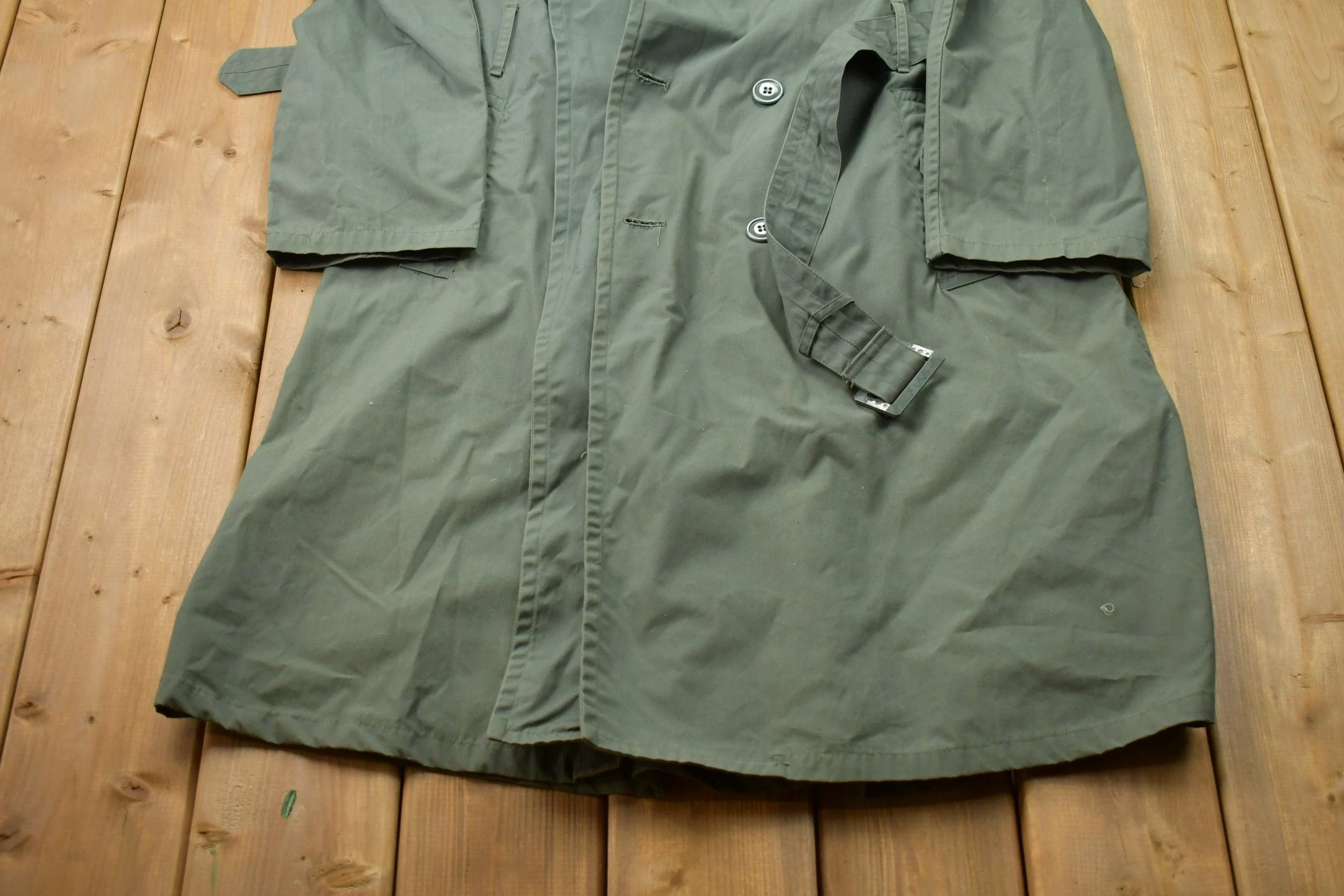 Vintage 1960s Overcoat Rain Jacket Men's Medium - Image 4