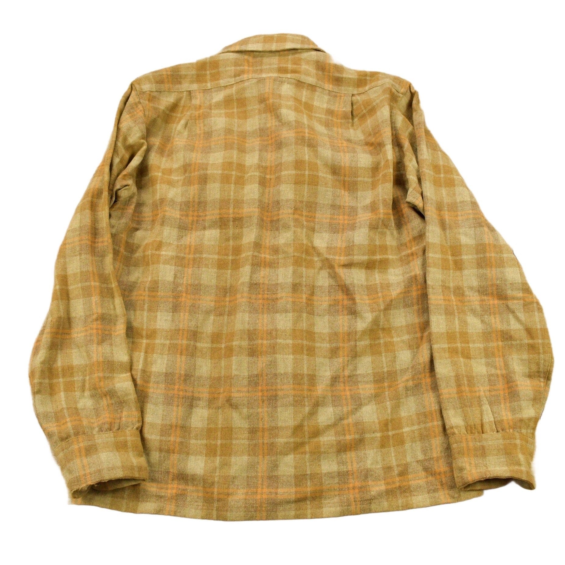 Vintage 1960s Pendleton Plaid Button Up Board Shirt Men's S - Image 2