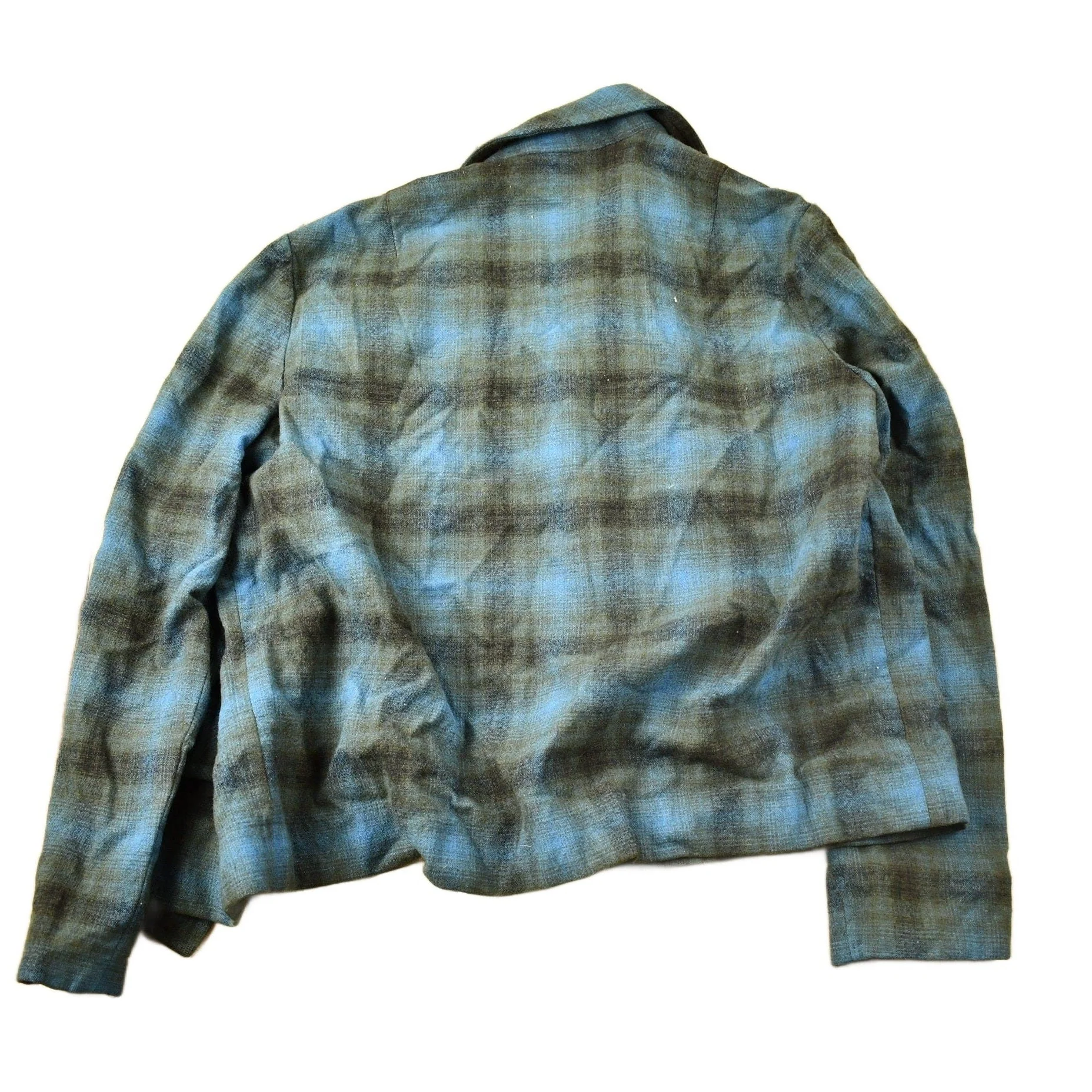 Vintage 1960s Pendleton Women's Plaid Button Up Shirt Men's Medium - Image 2