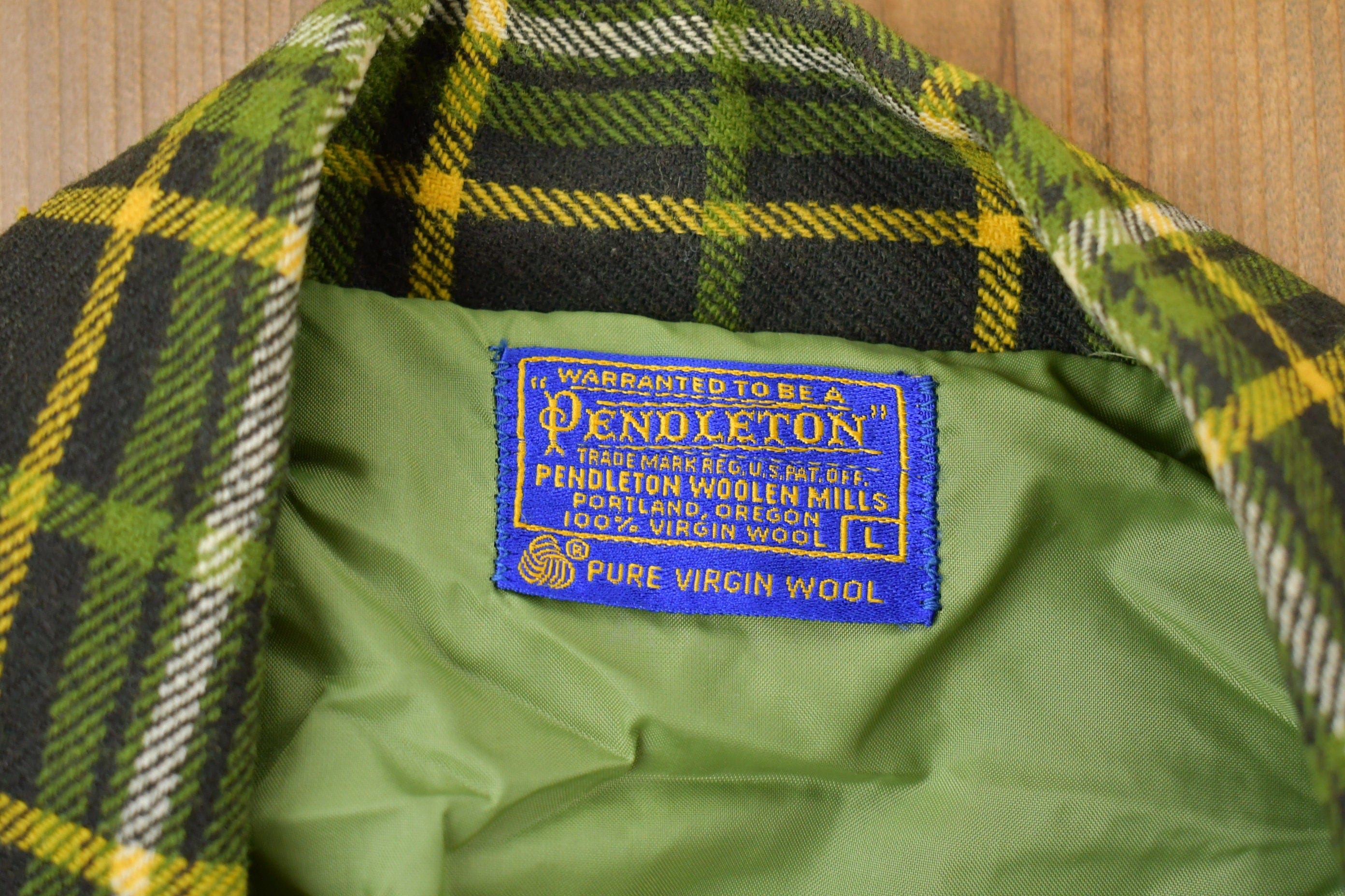 Vintage 1960s Pendleton Wool Blazer Men's Large - Image 4