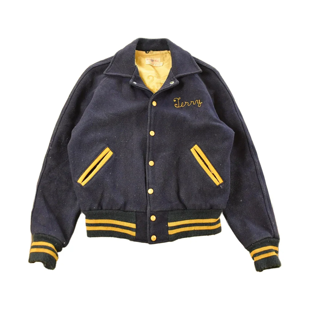 Vintage 1960s Penna School For The Deaf Wool Varsity Jacket Men's S