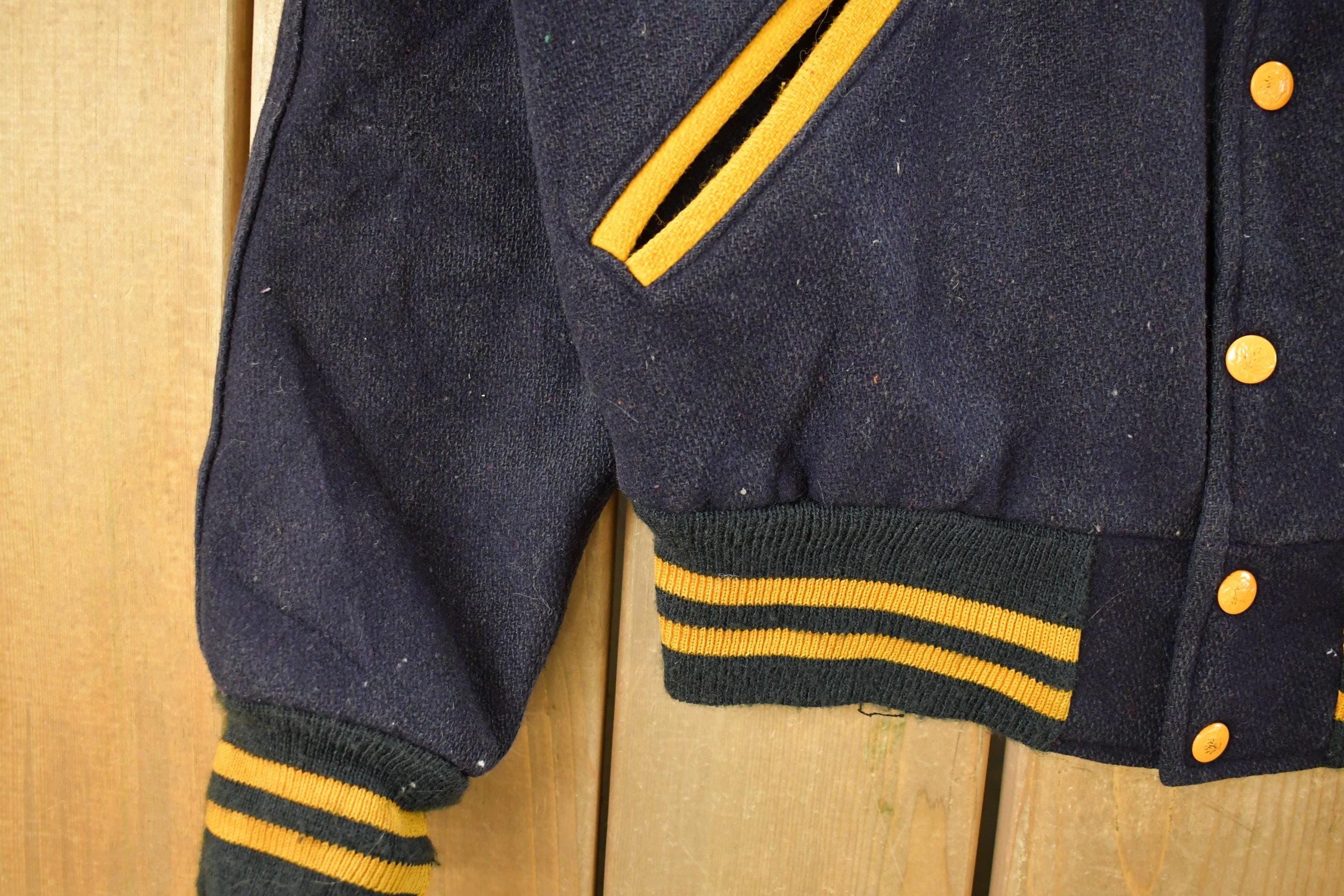 Vintage 1960s Penna School For The Deaf Wool Varsity Jacket Men's S - Image 4