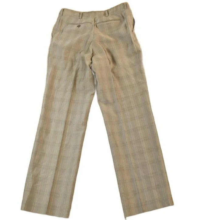 Vintage 1960s Plaid Pleated Dress Pants Men's 30 x 30 - Image 2