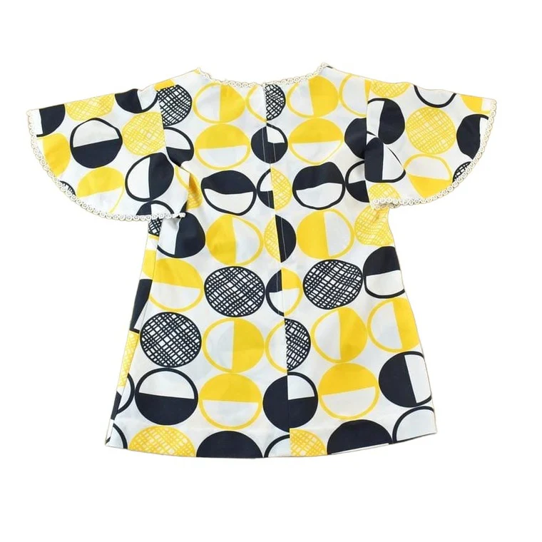 Vintage 1960s Polka Dot Pattern Button Up Shirt Women's Small