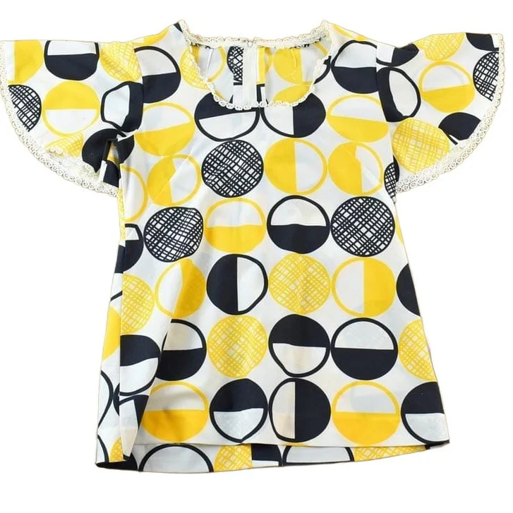 Vintage 1960s Polka Dot Pattern Button Up Shirt Women's Small - Image 2