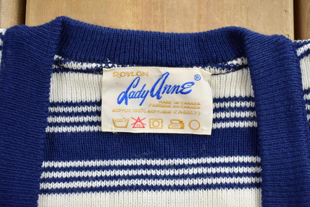 Vintage 1960s Roylon Lady Anne Knit Women's Button Up Shirt Youth L - Image 4