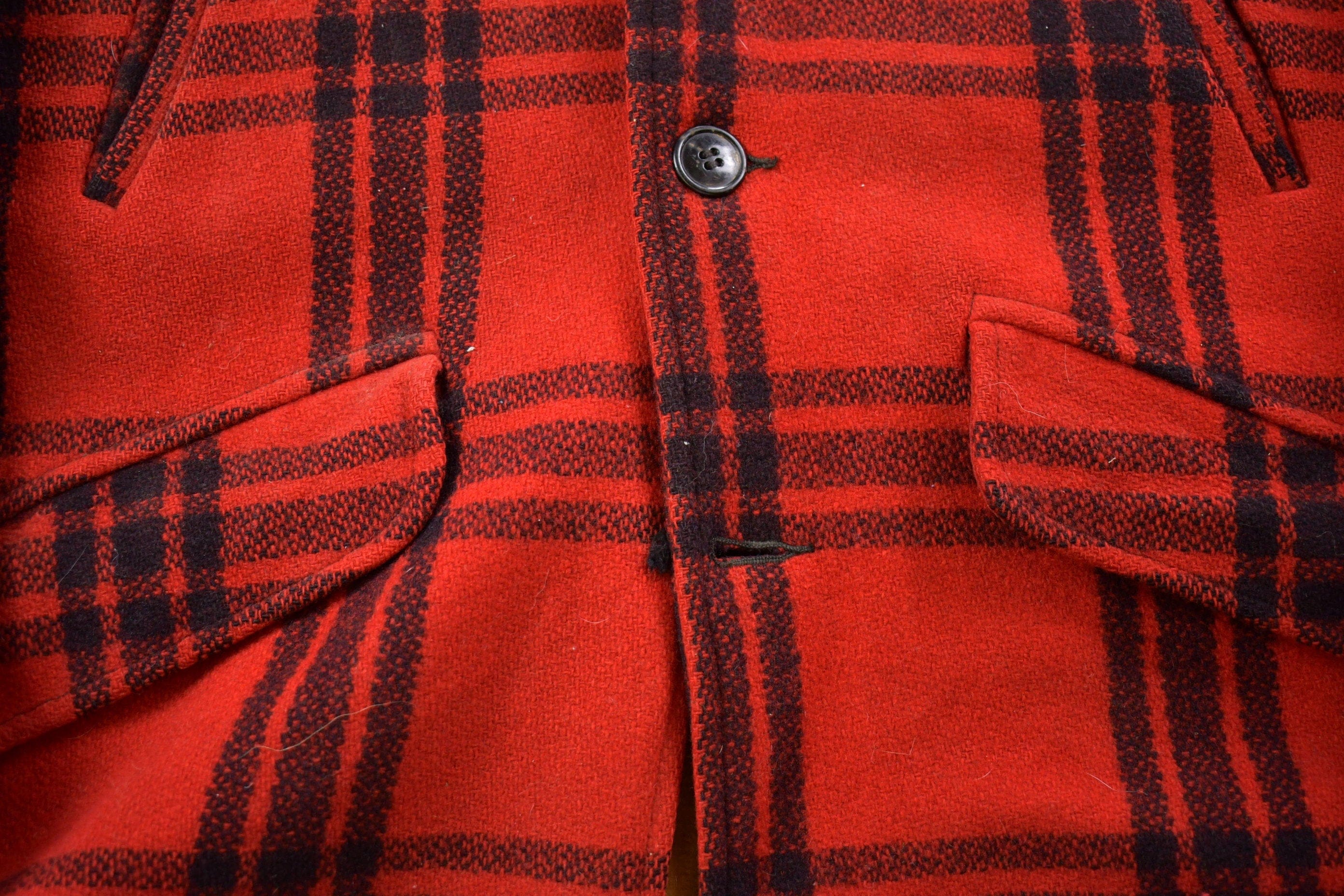 Vintage 1960s Sears 100% Wool Jacket Men's Medium - Image 3