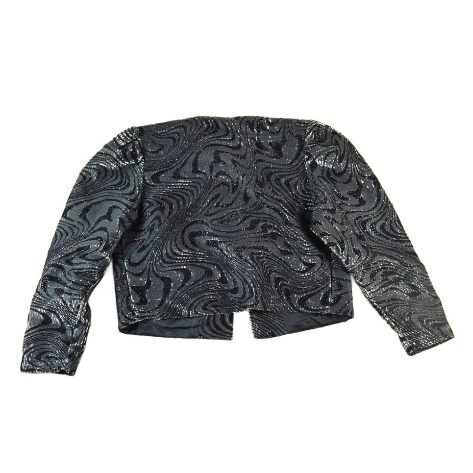 Vintage 1960s Sequin Fancy Button Up Shirt Men's Small - Image 2