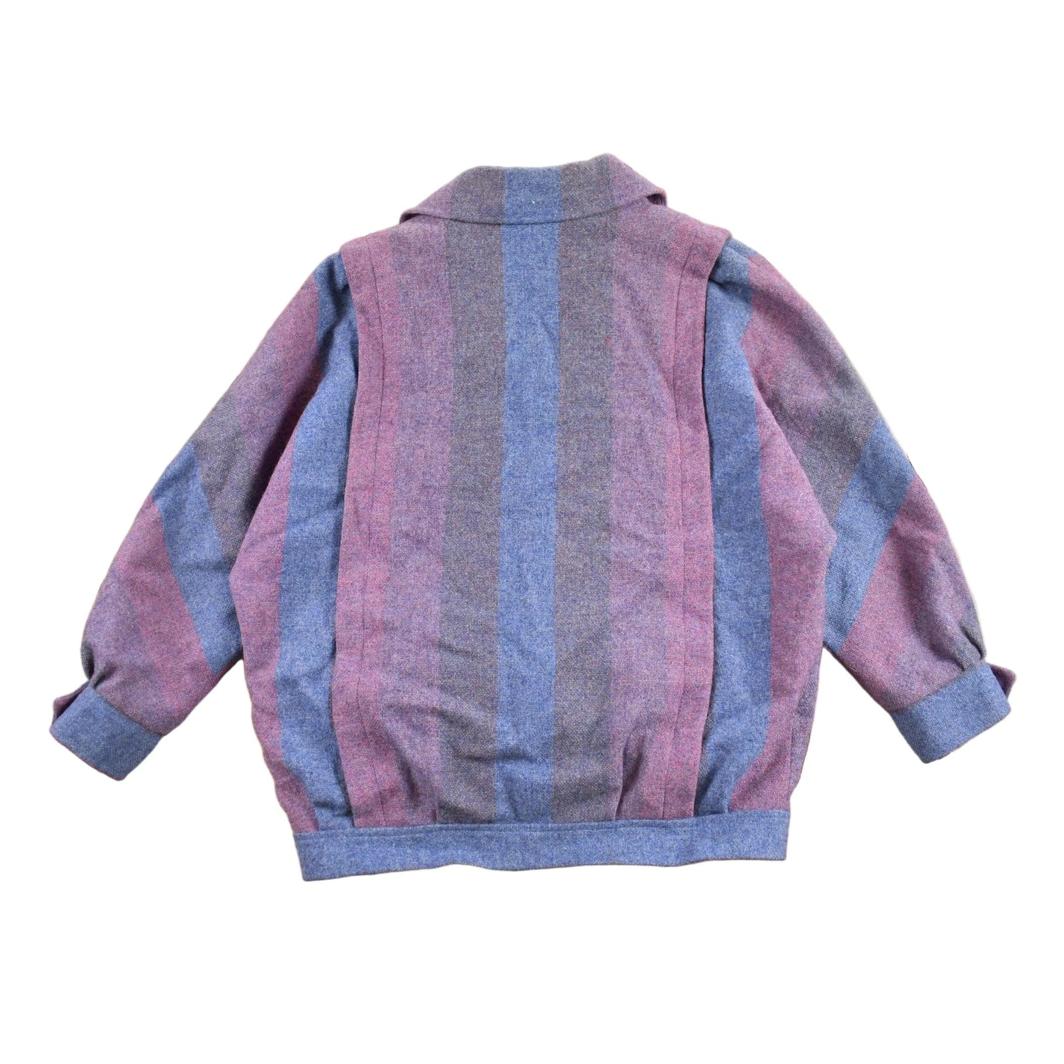 Vintage 1960s Simon Pearce Striped Wool Jacket Button Up Men's Small - Image 2