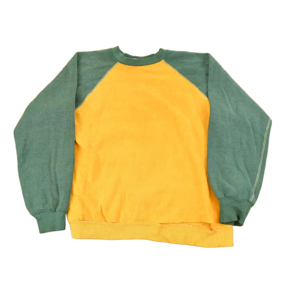 Vintage 1960s Sportswear Quality Knit Blank Thrashed Crewneck Sweatshirt Men's 2XS Men's 2XL