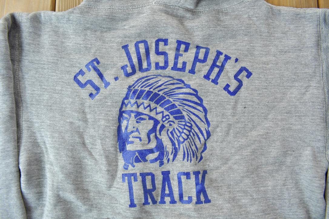 Vintage 1960s St Joseph's Track Double Faced Hoodie - Image 3