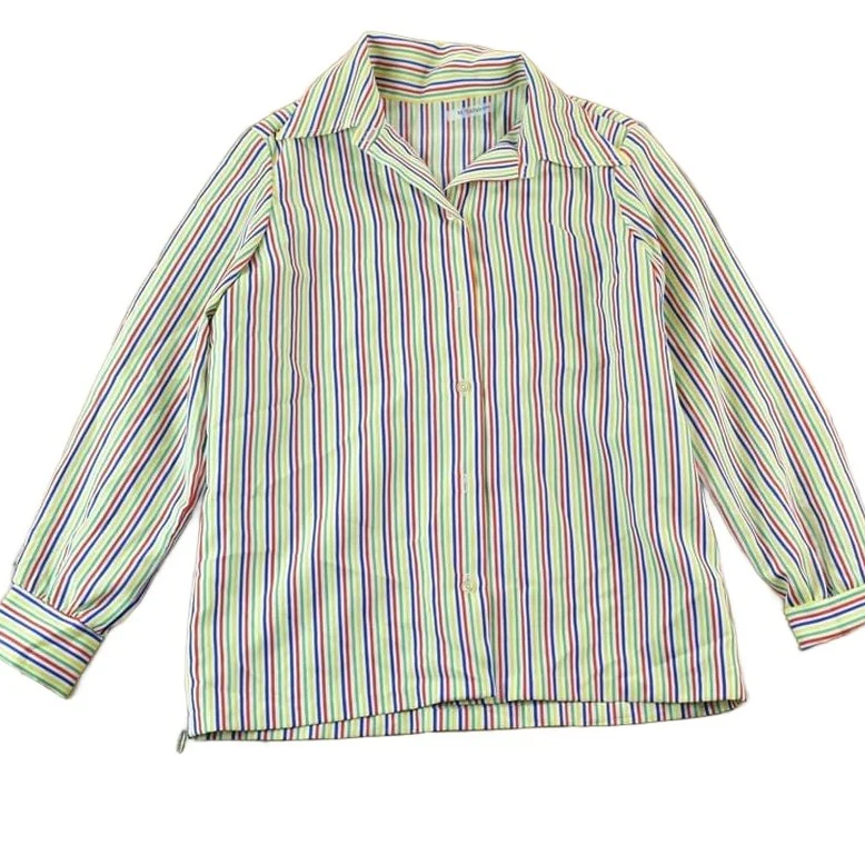 Vintage 1960s Striped Button Up Shirt Men's Large