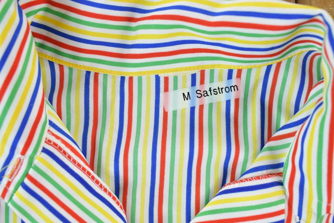 Vintage 1960s Striped Button Up Shirt Men's Large - Image 4