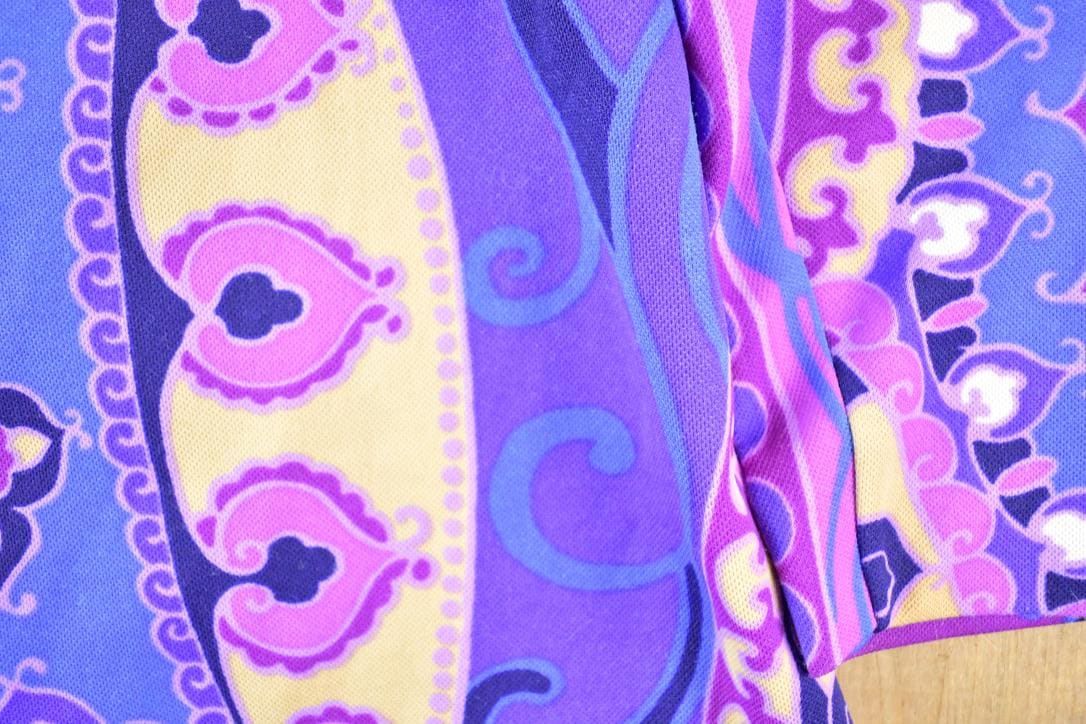 Vintage 1960s Swinging London mock turtleneck Abstract Pattern Tunic Dress Women's S - Image 3