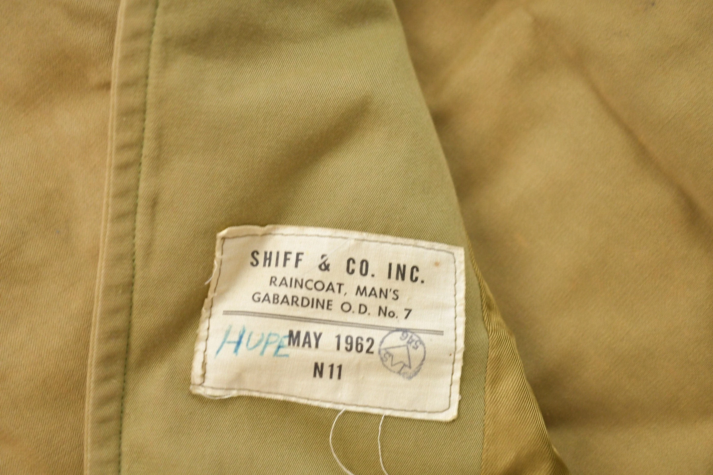 Vintage 1962 Military Full Length Rain Coat Men's Large - Image 4