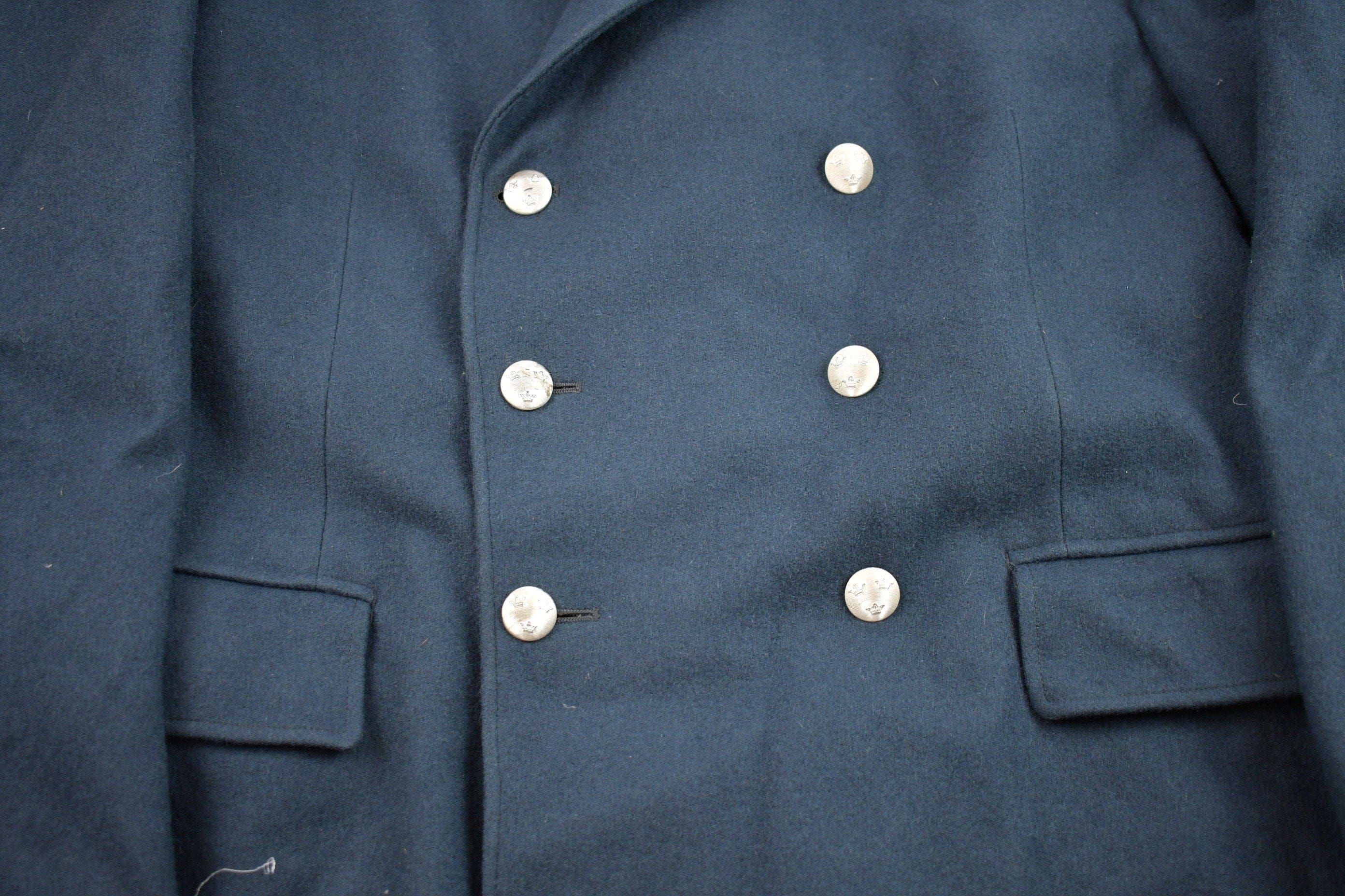 Vintage 1962 Naval Double Breasted Wool Jacket Men's XL - Image 3