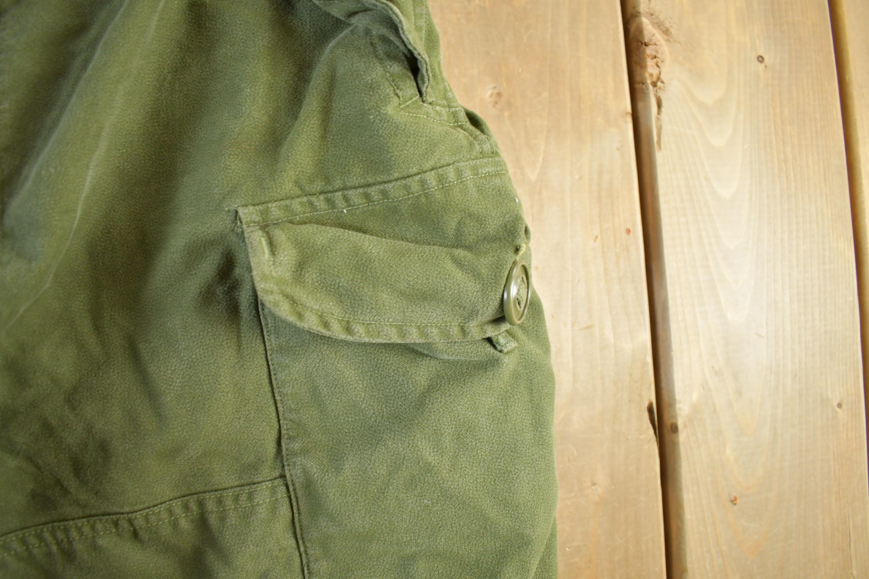 Vintage 1967 Military OG-107 Sateen Combat Cargo Fatigue Pants Men's 34 x 30 - Image 3