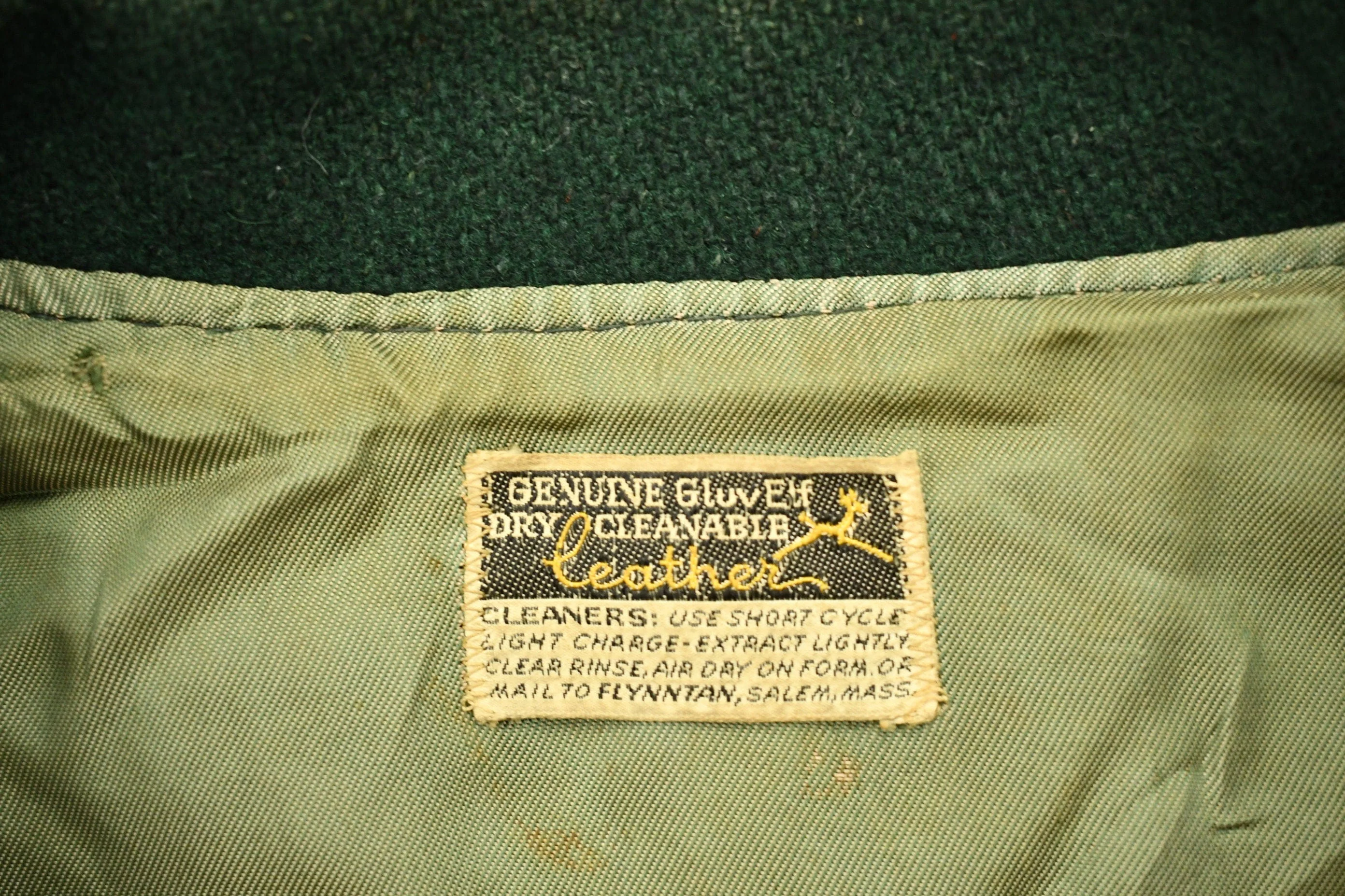 Vintage 1969 Leather Varsity Jacket Men's Large - Image 3