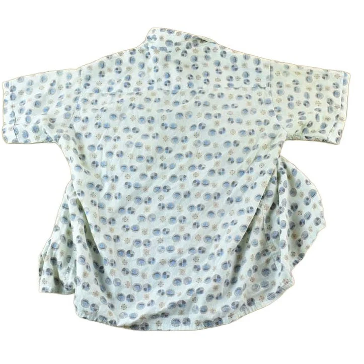 Vintage 1970s Abstract Dots Button Up Shirt Men's Large - Image 2