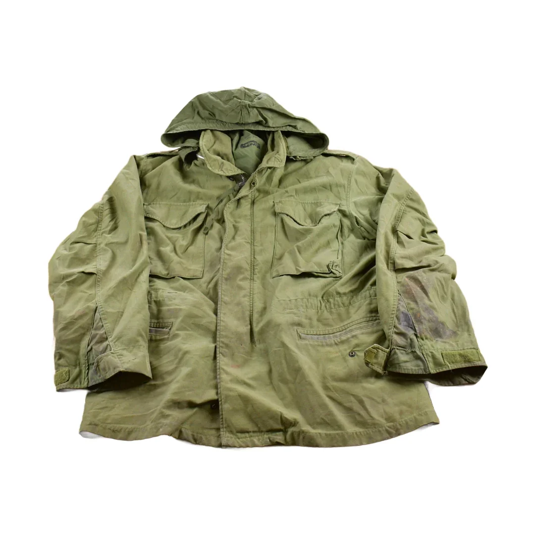 Vintage 1970s Army Military Field Jacket Men's Medium