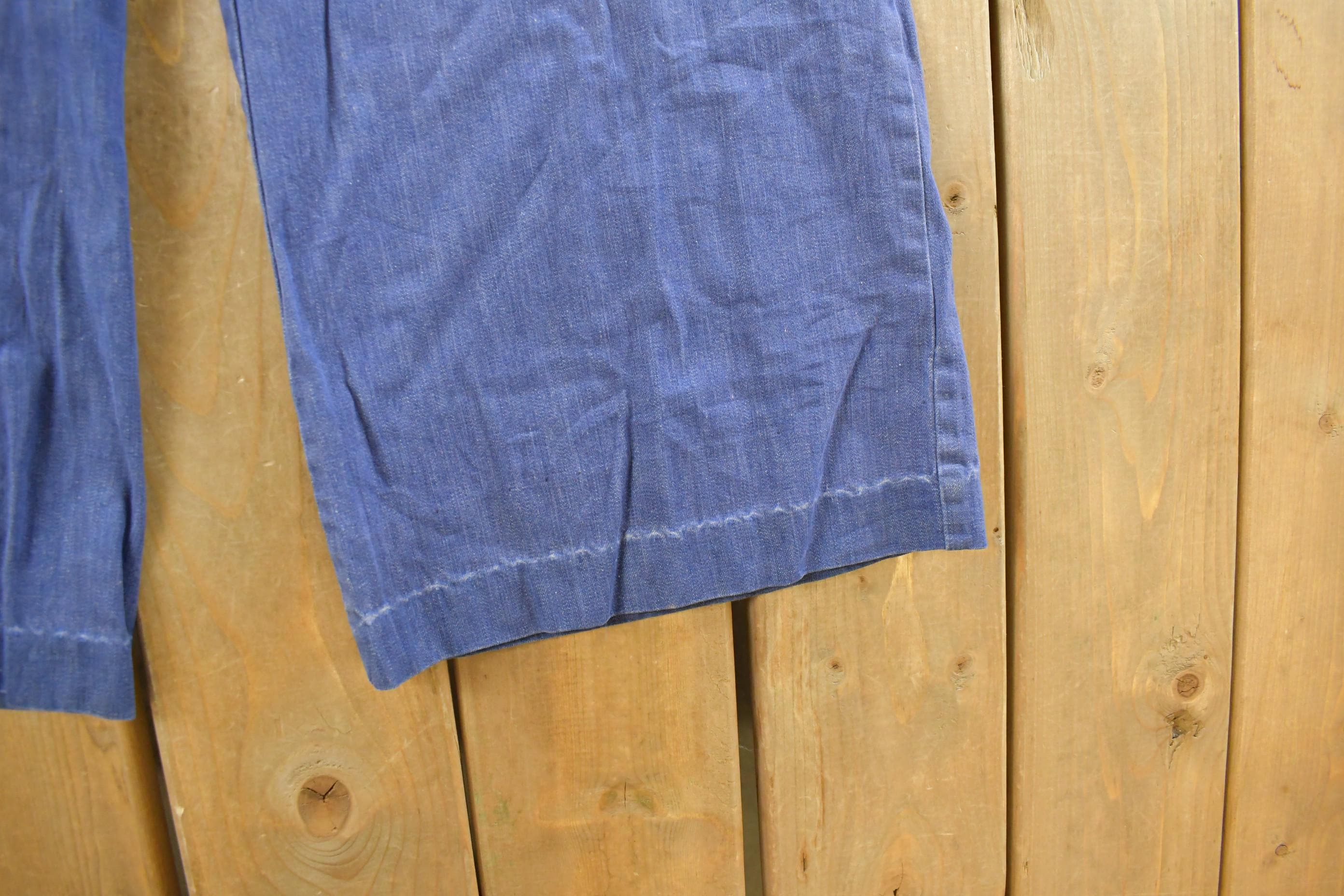 Vintage 1970s Bell Bottom Baggy Denim Jeans Men's 33 x 30 - Image 3