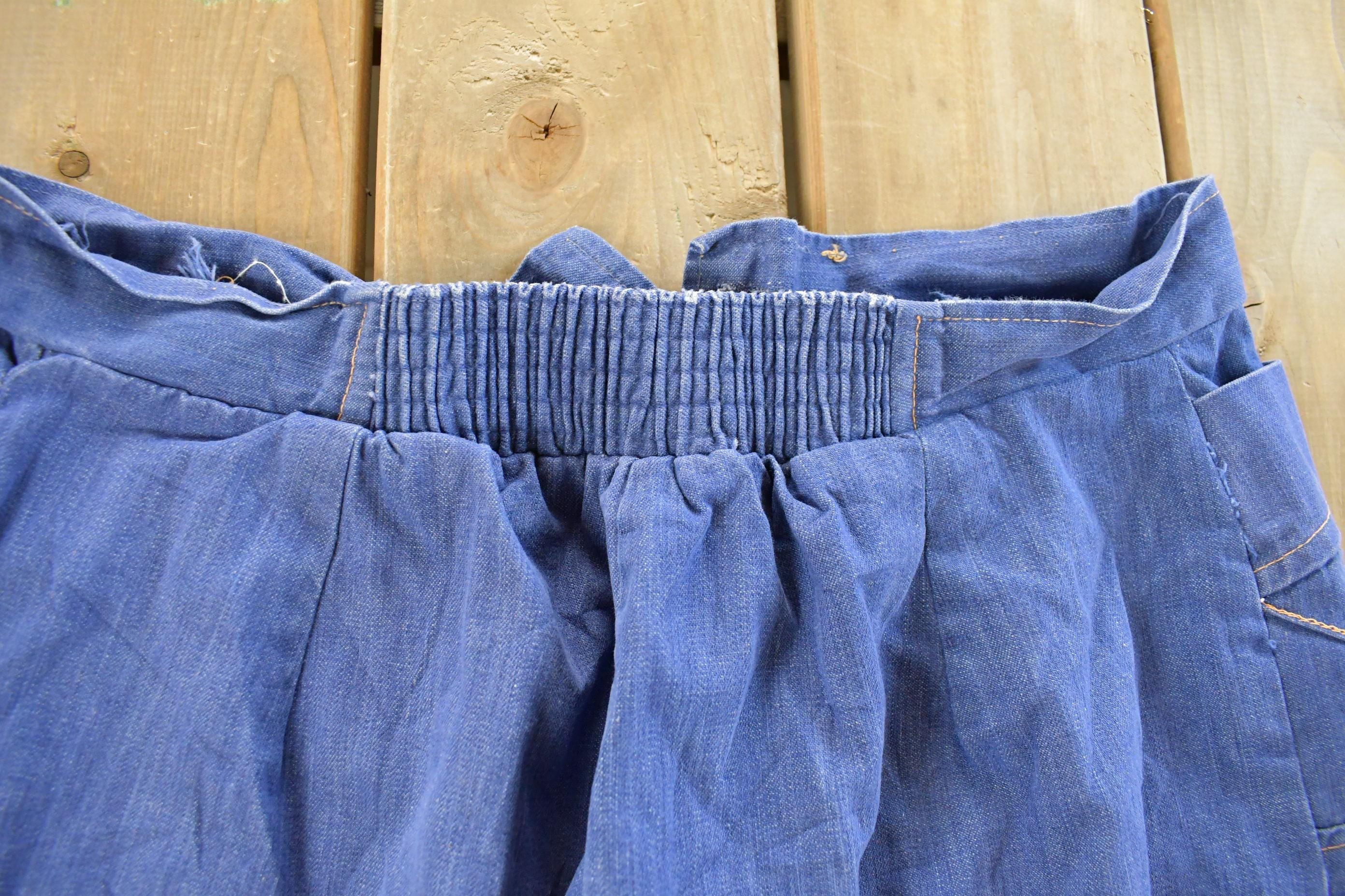Vintage 1970s Bell Bottom Baggy Denim Jeans Men's 33 x 30 - Image 6