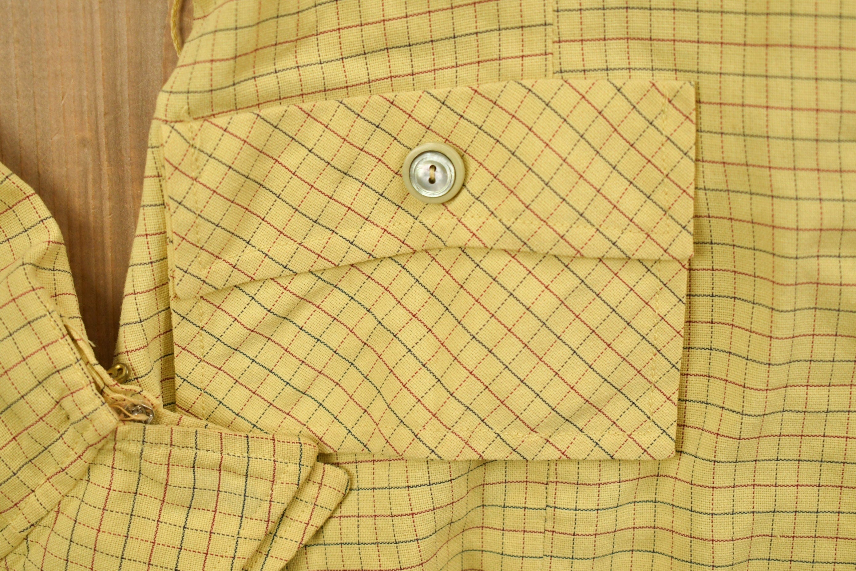 Vintage 1970s Bobbie Brooks Striped Yellow Button Up Shirt Men's XS - Image 3
