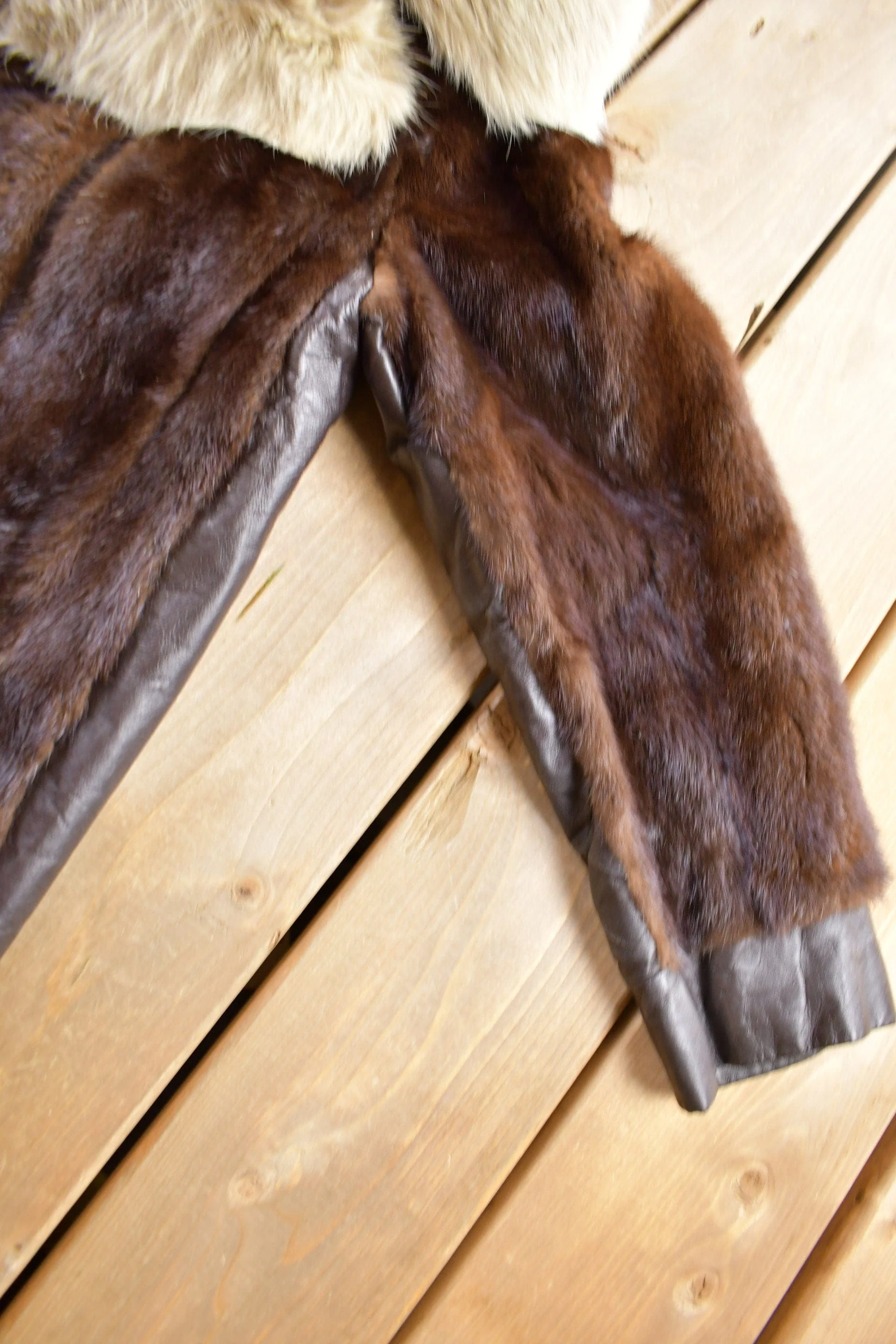 Vintage 1970s Brown Mink Fur Coat Men's Medium - Image 5