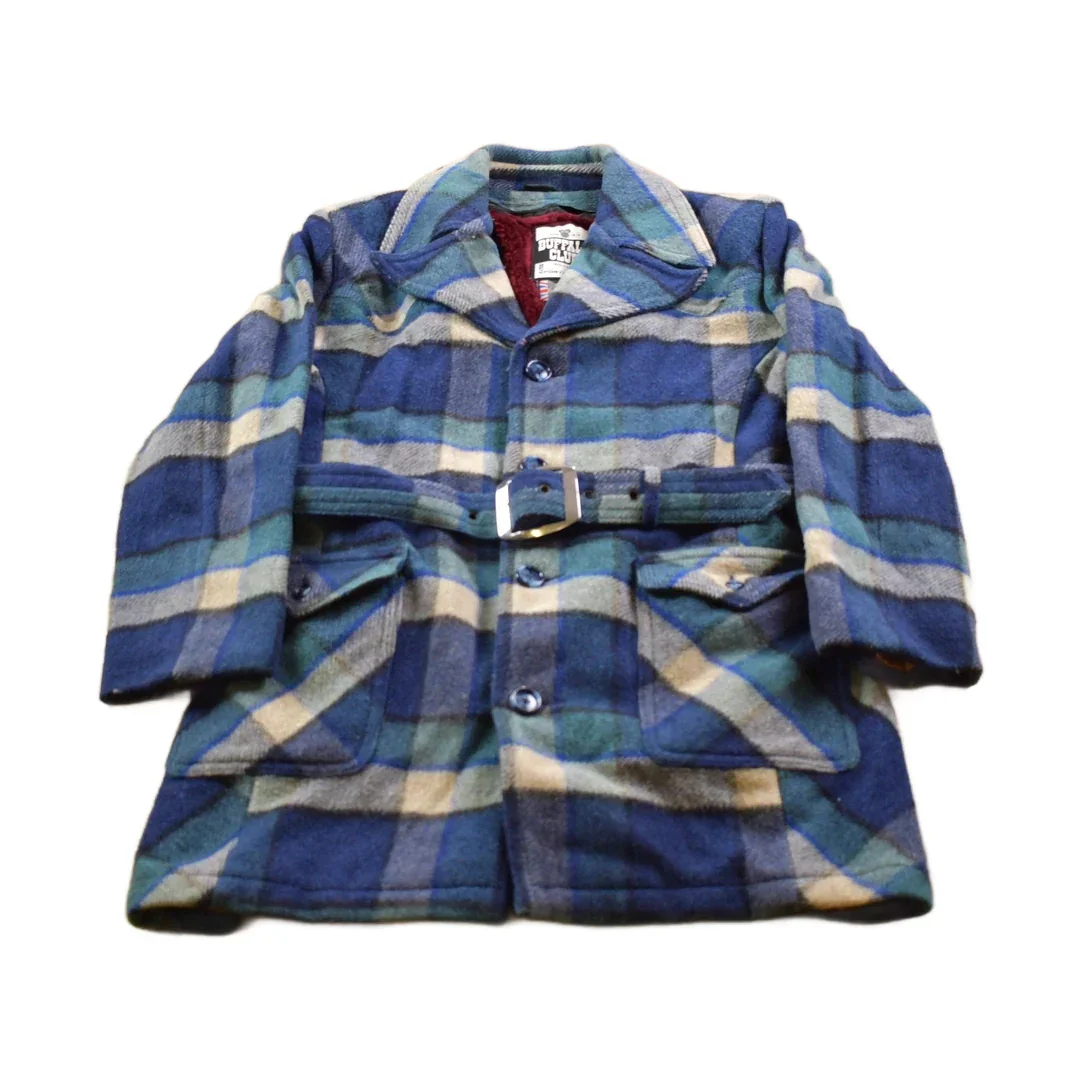 Vintage 1970s Buffalo Club Wool Lined Plaid Jacket Men's Medium