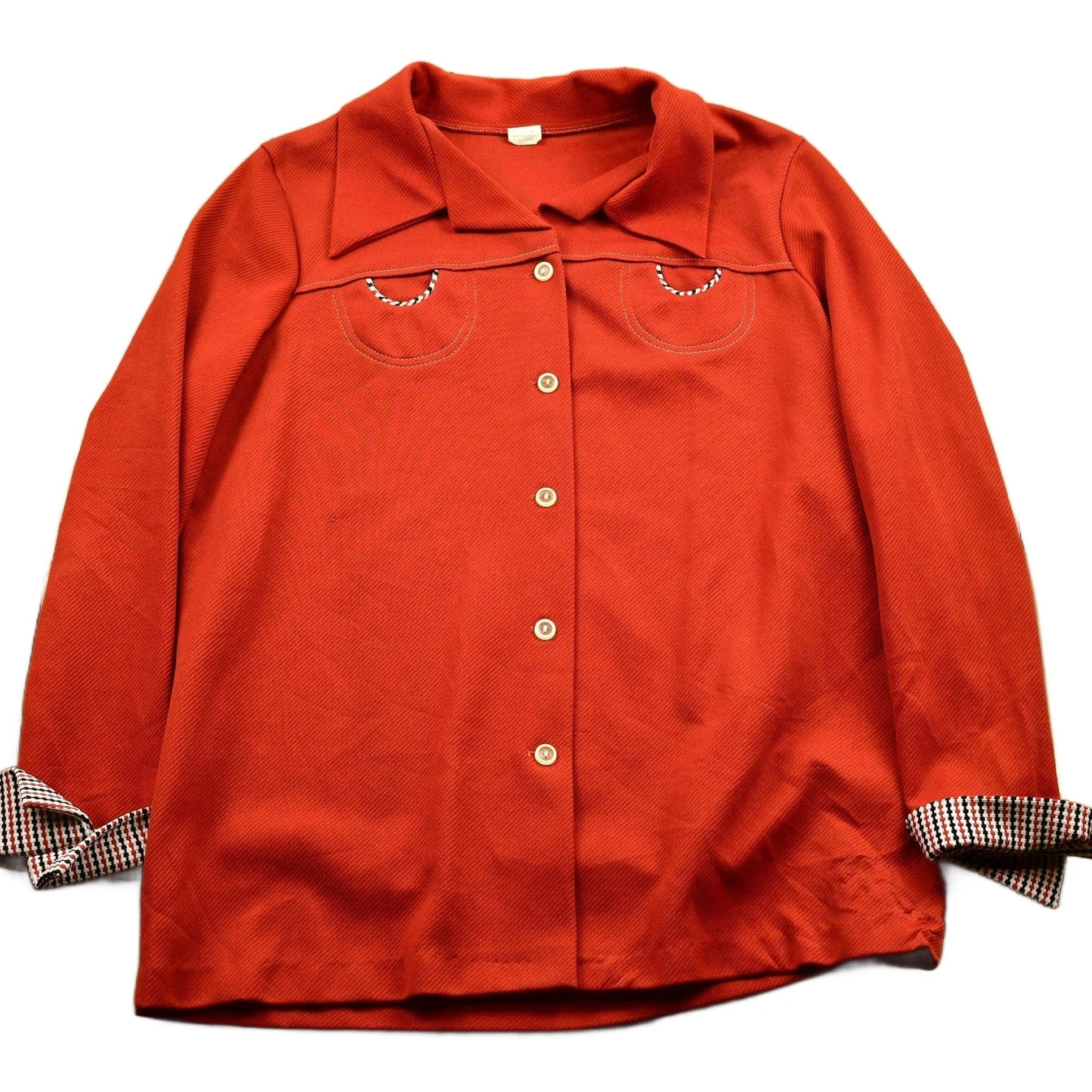Vintage 1970s Button Up Western Style Shirt Men's Medium