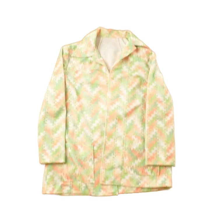 Vintage 1970s Buttonless Abstract Pattern Shirt Men's Medium