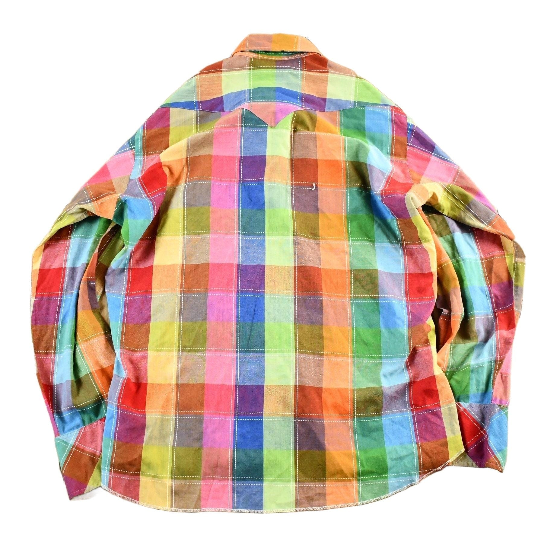 Vintage 1970s Caravan Western Pearl Snap Shirt Men's Large - Image 2