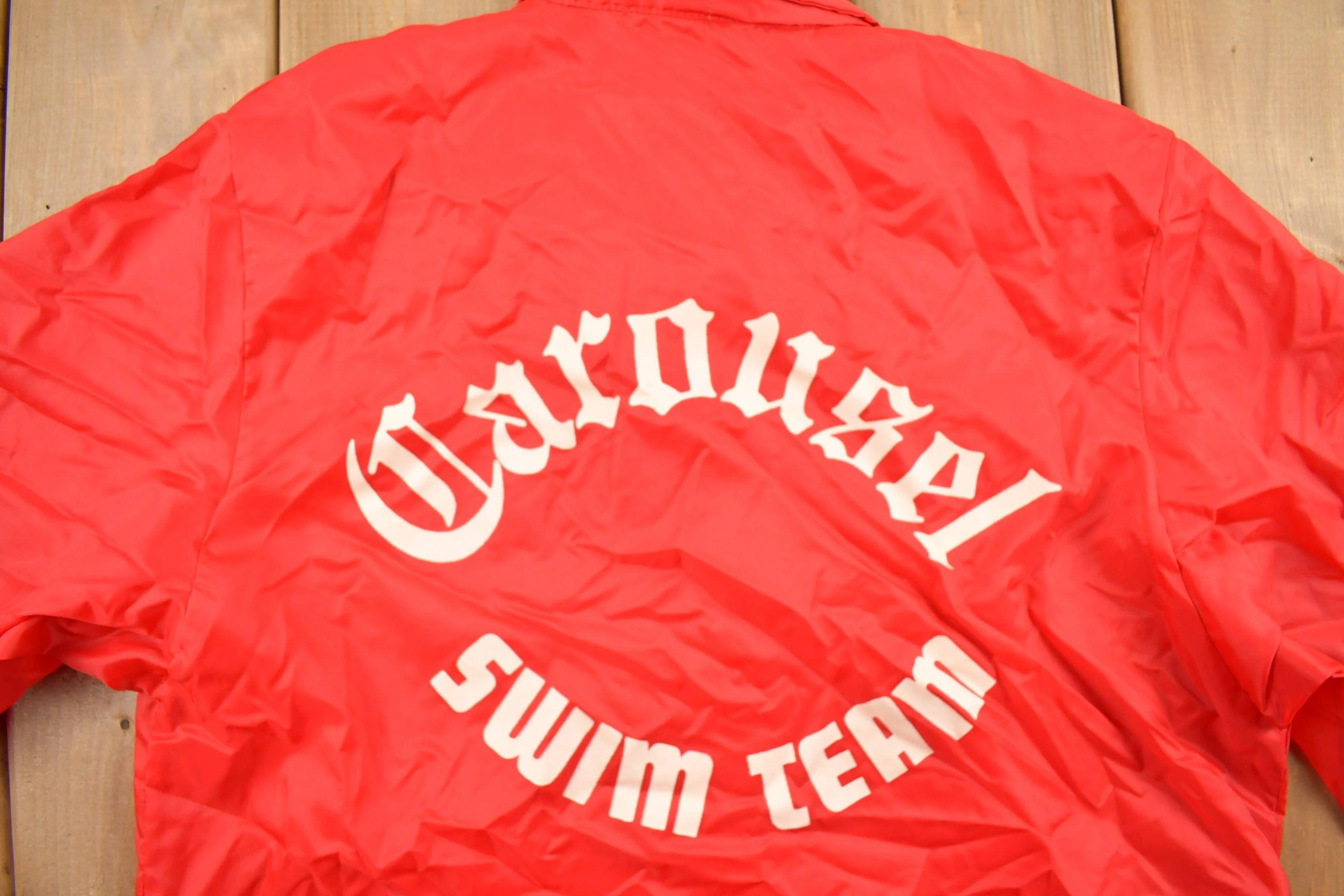 Vintage 1970s Carousel Swim Team Windbreaker Men's Medium - Image 3
