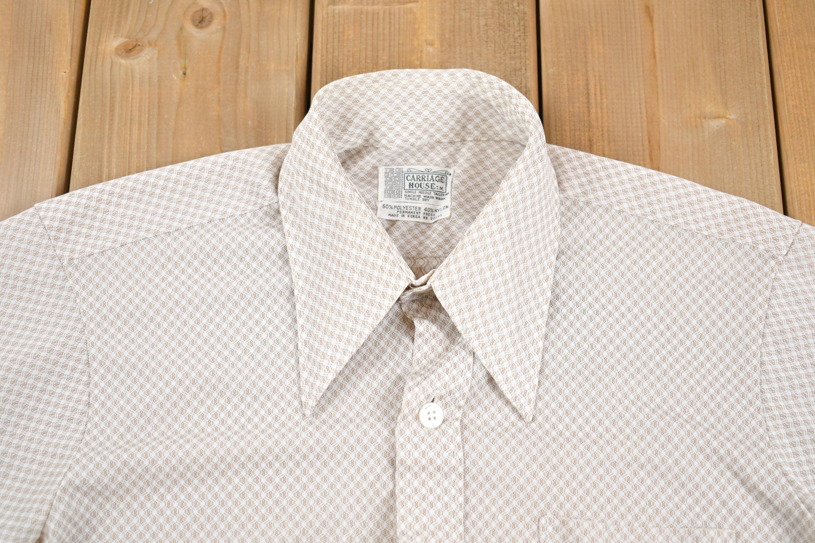 Vintage 1970s Carriage House Single Needle Button Up Shirt Men's Medium - Image 3