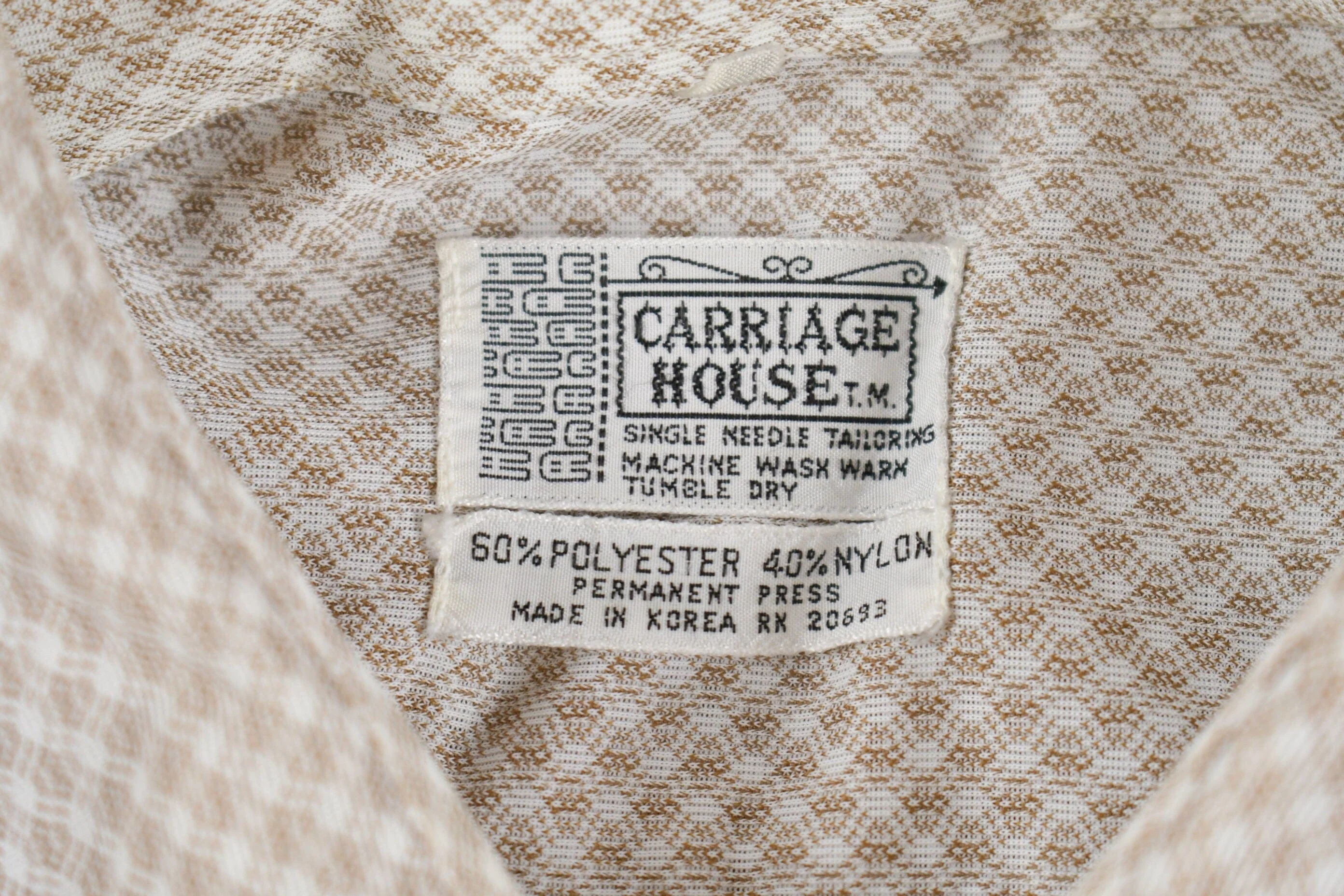 Vintage 1970s Carriage House Single Needle Button Up Shirt Men's Medium - Image 4