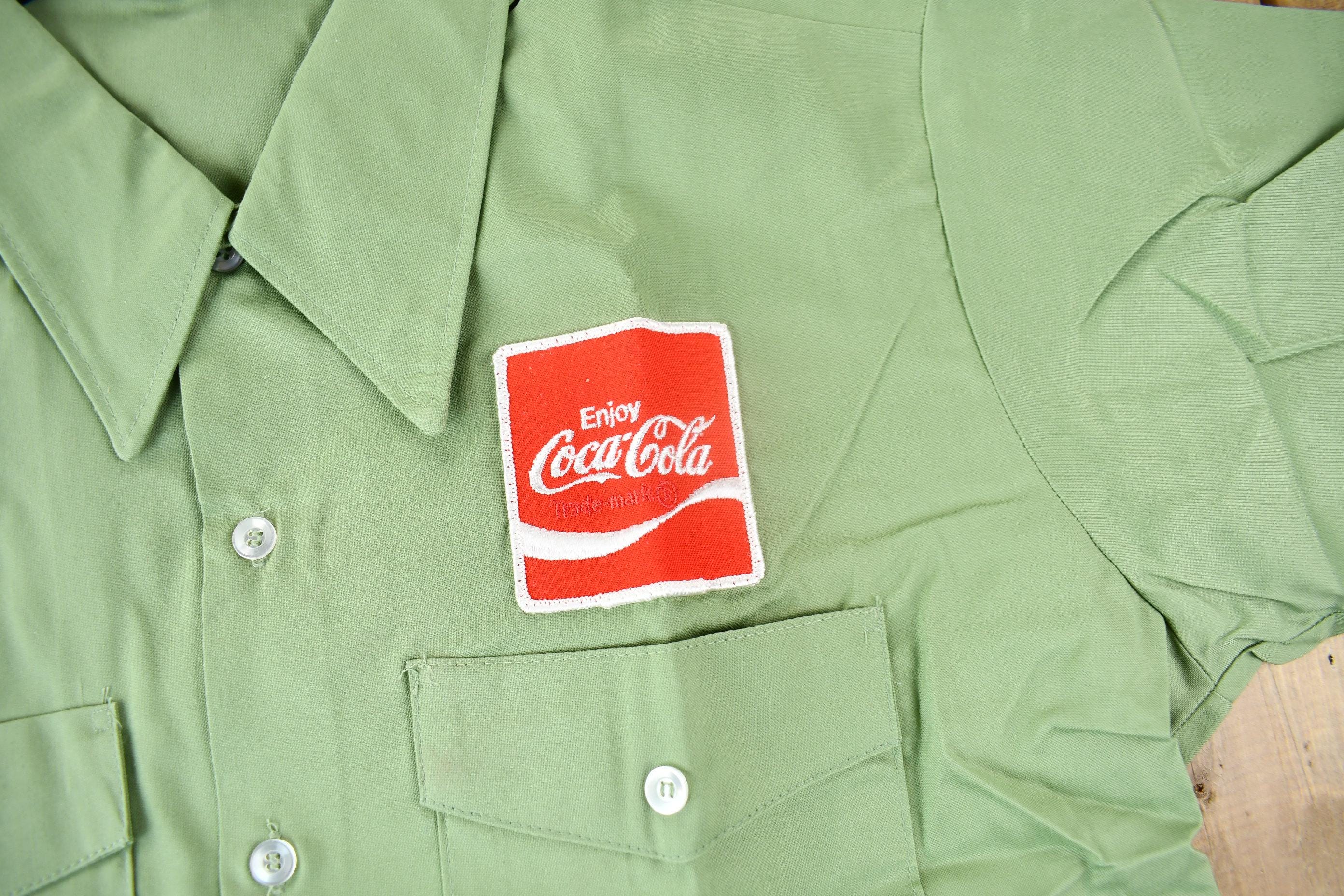 Vintage 1970s Coca Cola Embroidered Button Up Shirt Men's XL - Image 3
