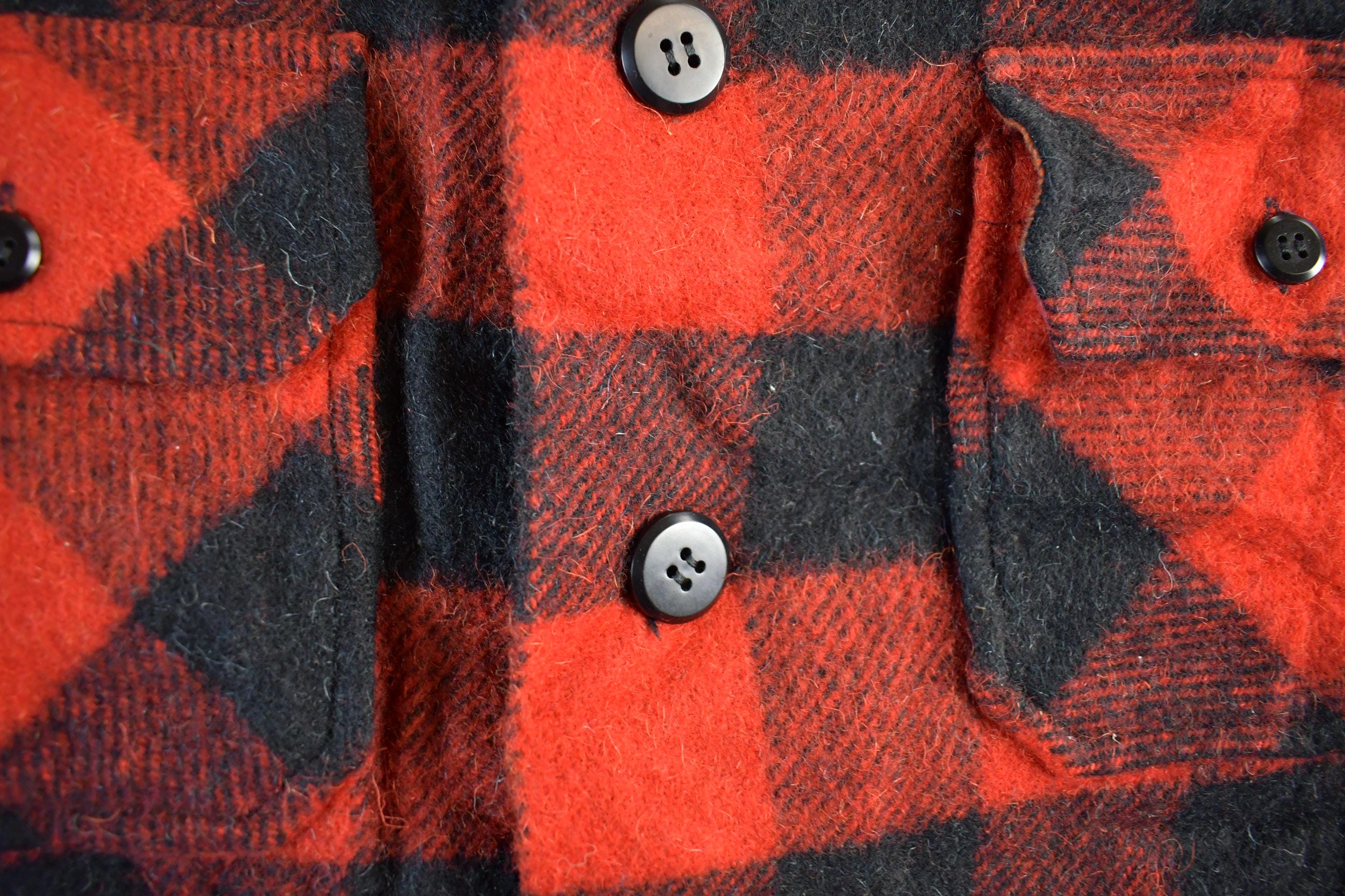 Vintage 1970s Cockatoo Wool Flannel Shirt Jacket Men's Medium - Image 4