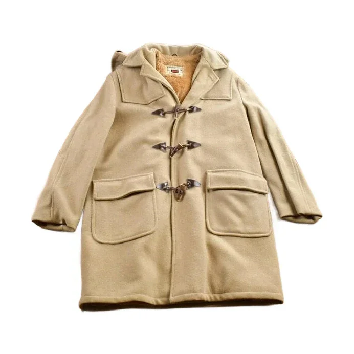 Vintage 1970s Craft Sportswear 100% Wool Toggle Button Up Fur Lined Jacket Made In Canada
