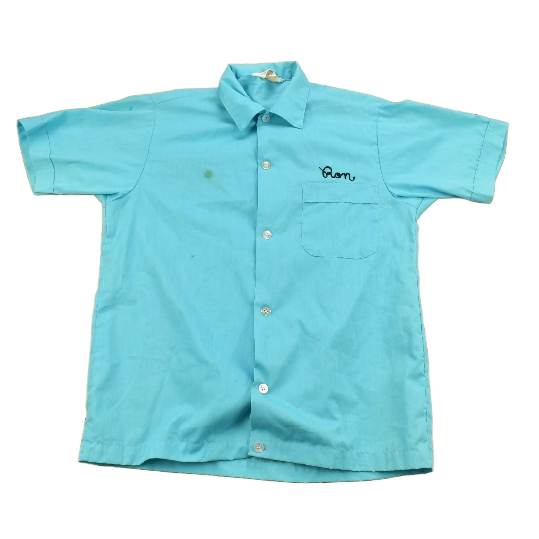 Vintage 1970s Crouse-Hinds Chain Stitched Bowling Shirt Men's Medium - Image 2