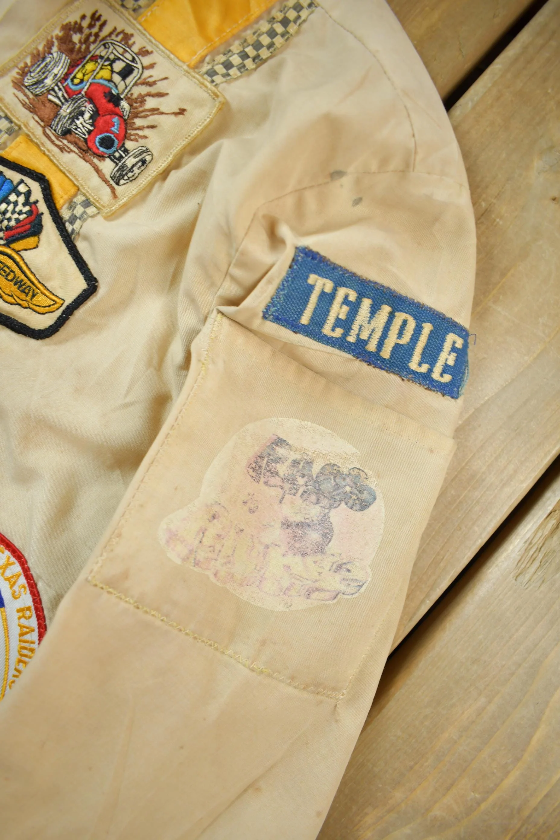 Vintage 1970s Custom Racing Patchwork Jacket - Image 8