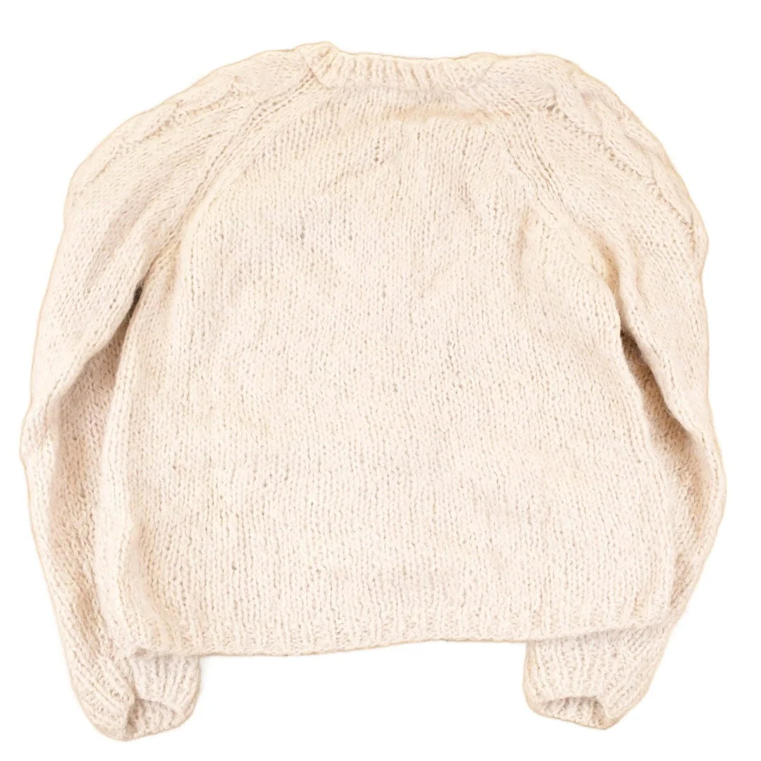 Vintage 1970s Daytons Hand Cable Knit V Neck Sweater Women's S - Image 2