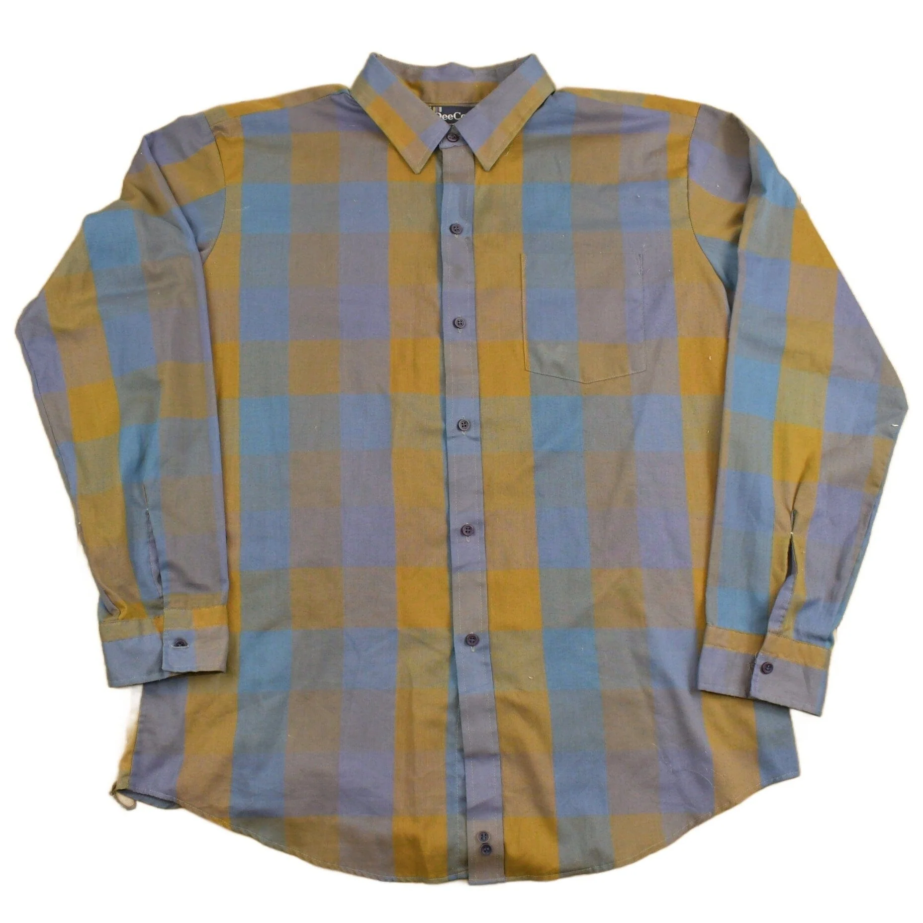 Vintage 1970s DeeCee Plaid Button-Up Shirt Men's XL
