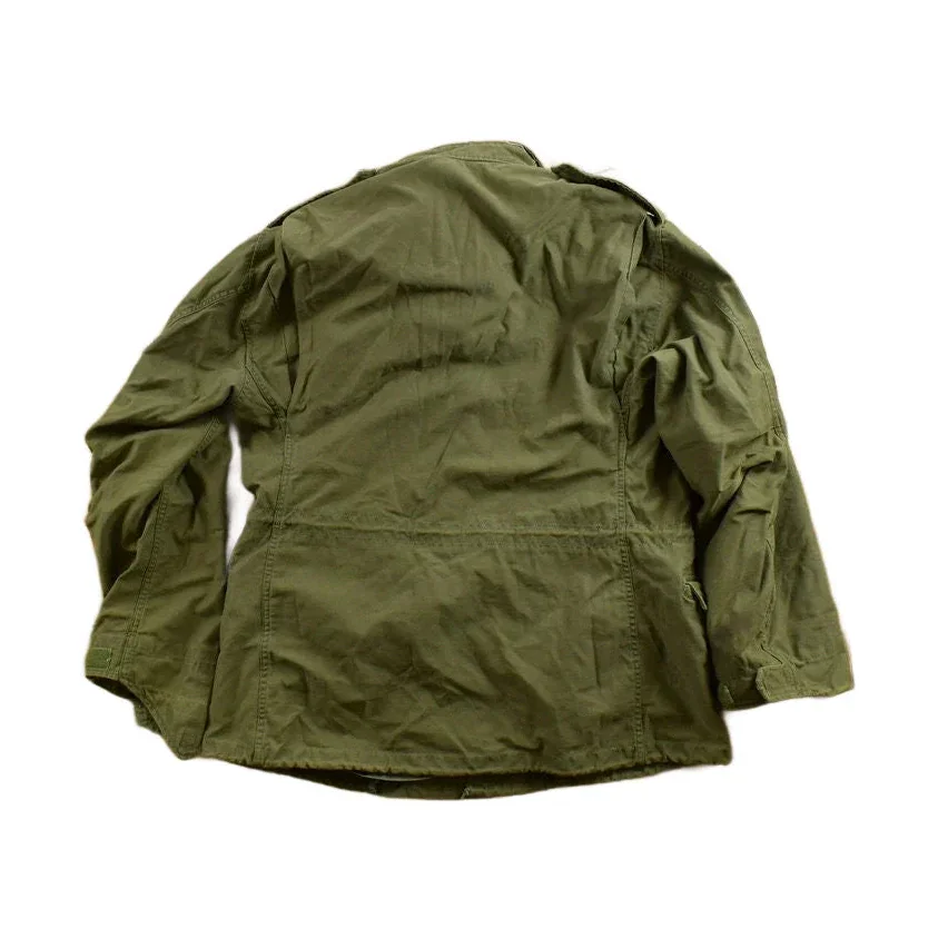 Vintage 1970s Distressed Military Field Coat Men's Medium - Image 2