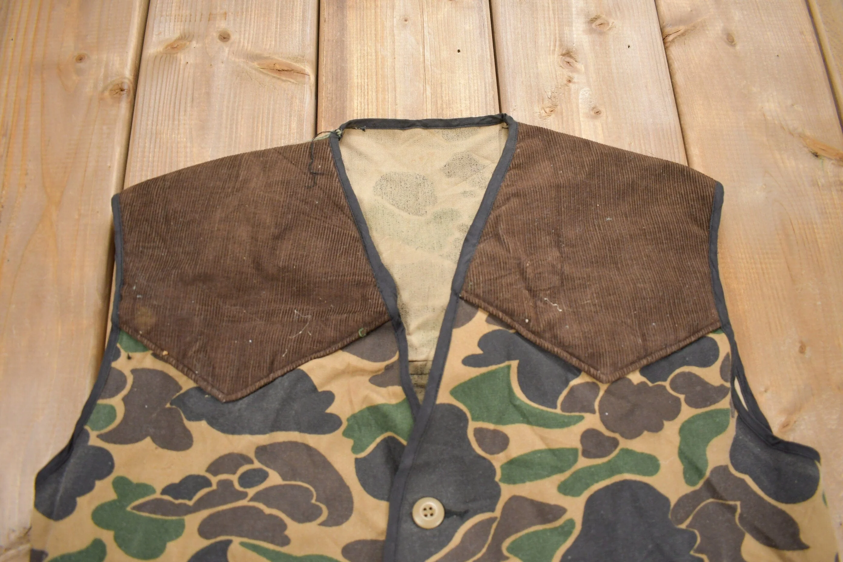 Vintage 1970s DuckCamo Hunting Vest Men;s S - Image 3
