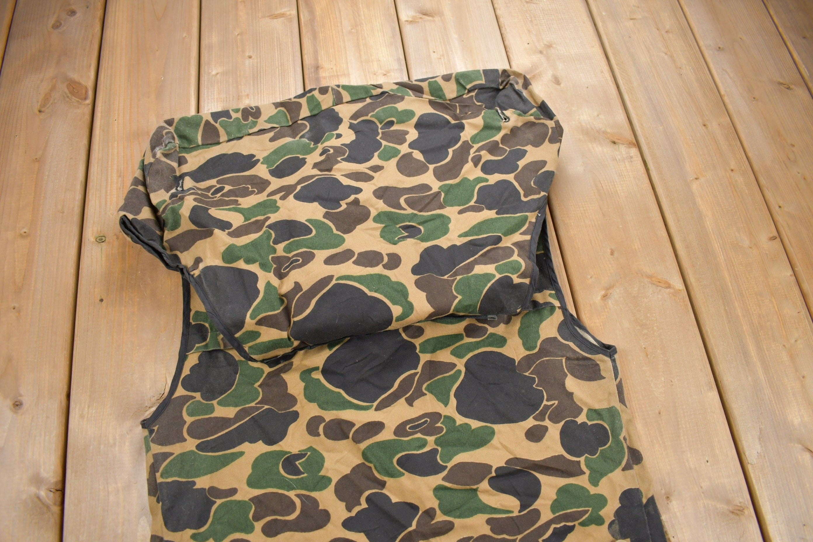 Vintage 1970s DuckCamo Hunting Vest Men;s S - Image 4