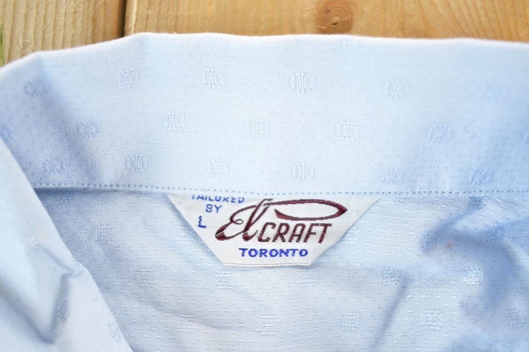 Vintage 1970s El Craft Toronto Button Up Shirt Mens L - Image 3